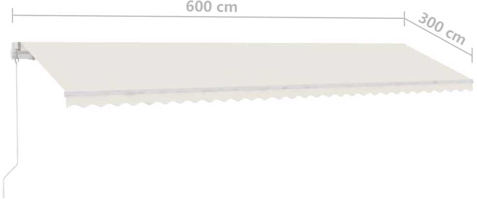 Pastatoma ištraukiama markizė, kreminė, 600x300cm