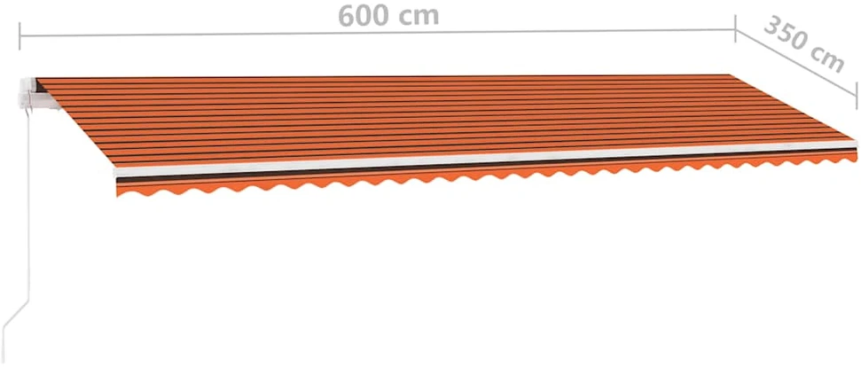 Pastatoma ištraukiama markizė, oranžinė/ruda, 600x350cm