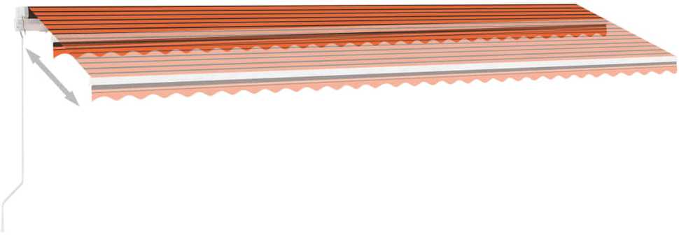 Pastatoma ištraukiama markizė, oranžinė/ruda, 600x350cm
