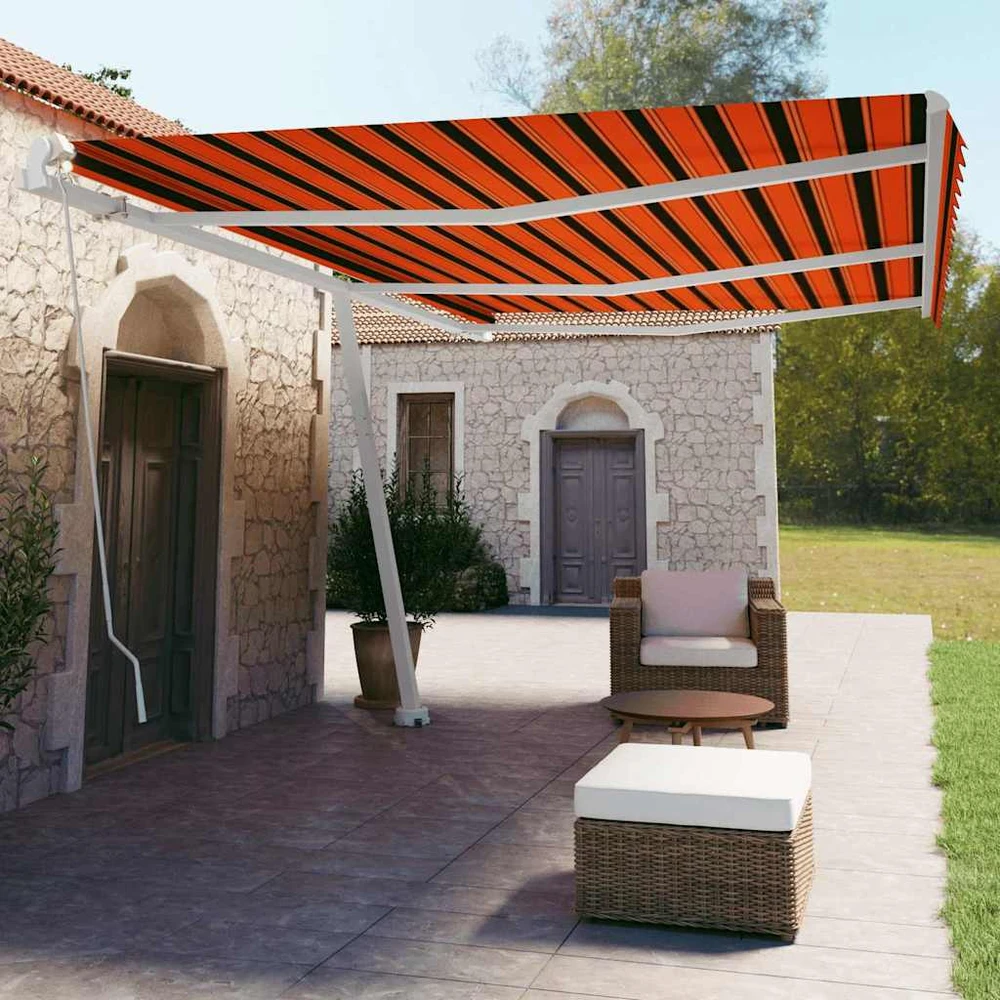 Pastatoma ištraukiama markizė, oranžinė/ruda, 600x350cm