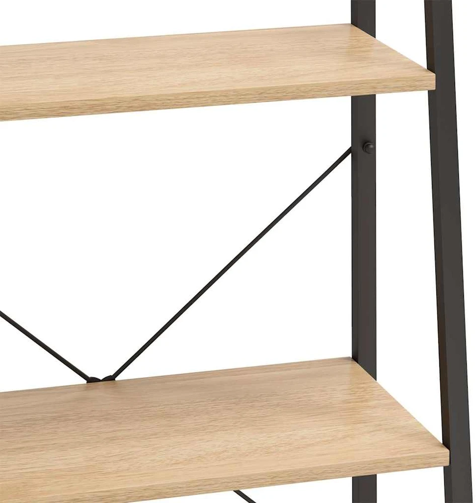Pastatoma lentyna, 3 aukštų, šviesiai ruda/juoda, 56x35x108cm