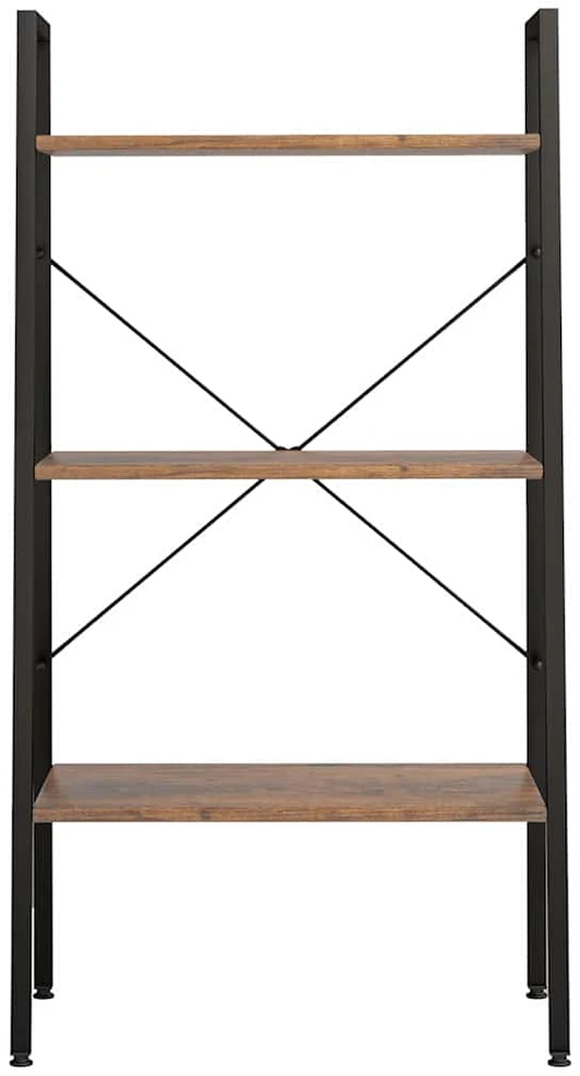 Pastatoma lentyna, 3 aukštų, tamsiai ruda/juoda, 56x35x108cm