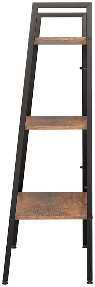 Pastatoma lentyna, 3 aukštų, tamsiai ruda/juoda, 56x35x108cm