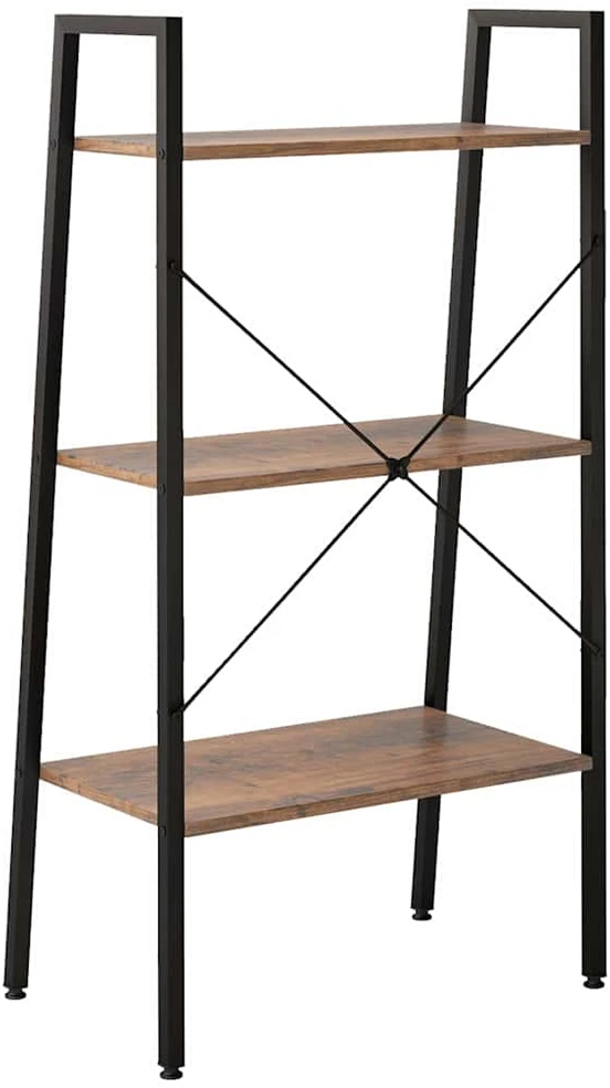 Pastatoma lentyna, 3 aukštų, tamsiai ruda/juoda, 56x35x108cm