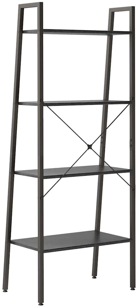Pastatoma lentyna, 4 aukštų, juodos spalvos, 56x35x140cm