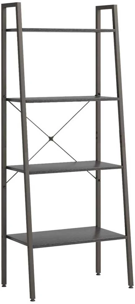 Pastatoma lentyna, 4 aukštų, juodos spalvos, 56x35x140cm