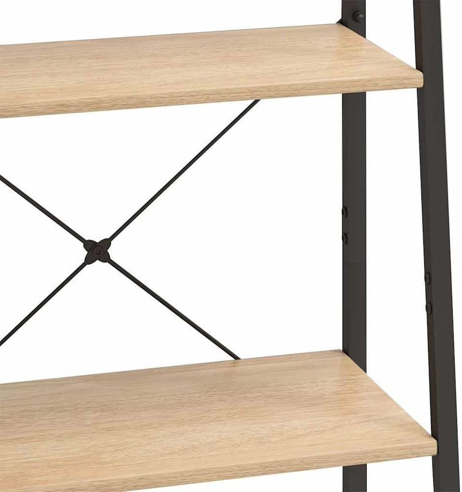Pastatoma lentyna, 4 aukštų, šviesiai ruda/juoda, 56x35x140cm
