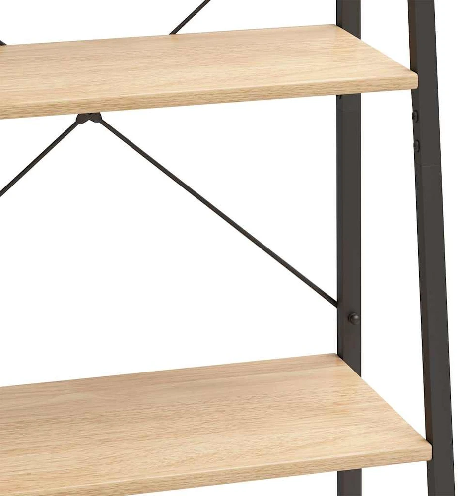 Pastatoma lentyna, 5 aukštų, šviesiai ruda/juoda, 56x35x174cm