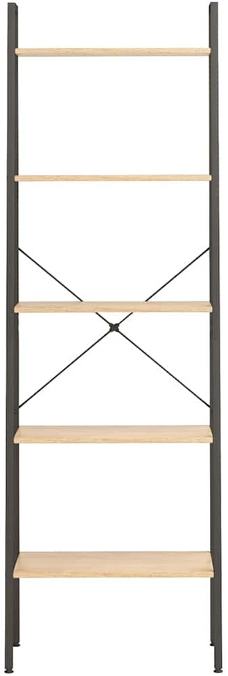 Pastatoma lentyna, 5 aukštų, šviesiai ruda/juoda, 56x35x174cm