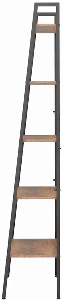Pastatoma lentyna, 5 aukštų, tamsiai ruda/juoda, 56x35x174cm