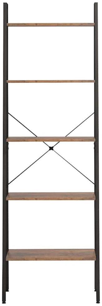 Pastatoma lentyna, 5 aukštų, tamsiai ruda/juoda, 56x35x174cm