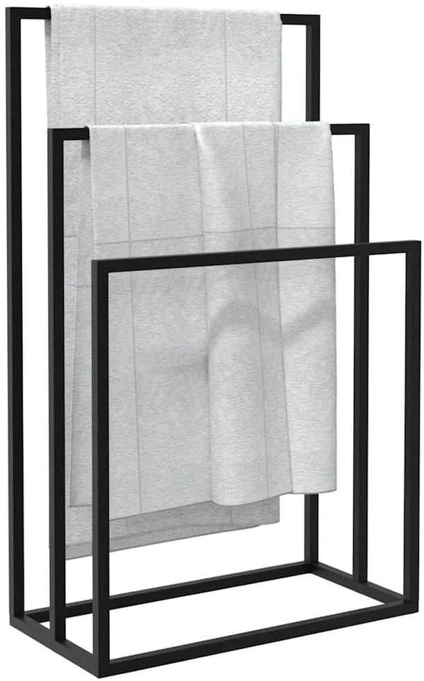 Pastatoma rankšluosčių kabykla, juoda, 48x24x79cm, geležis