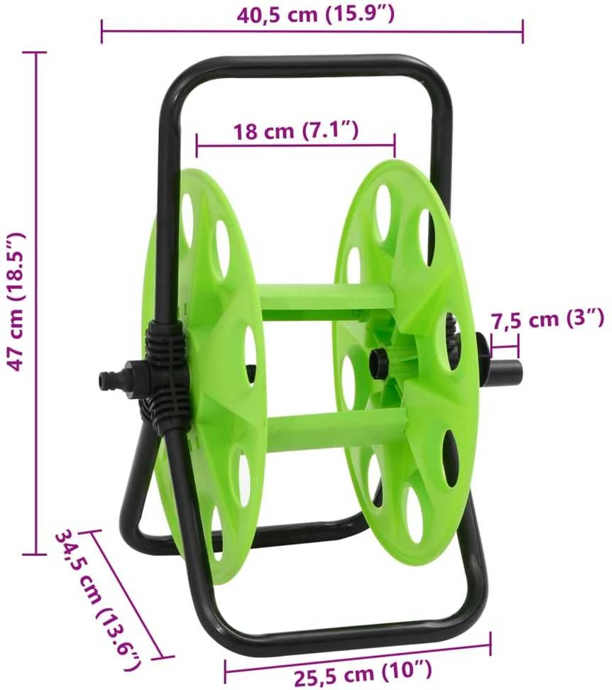 Pastatoma žarnos ritė, žalia, 45m, 1/2", plieninei žarnai