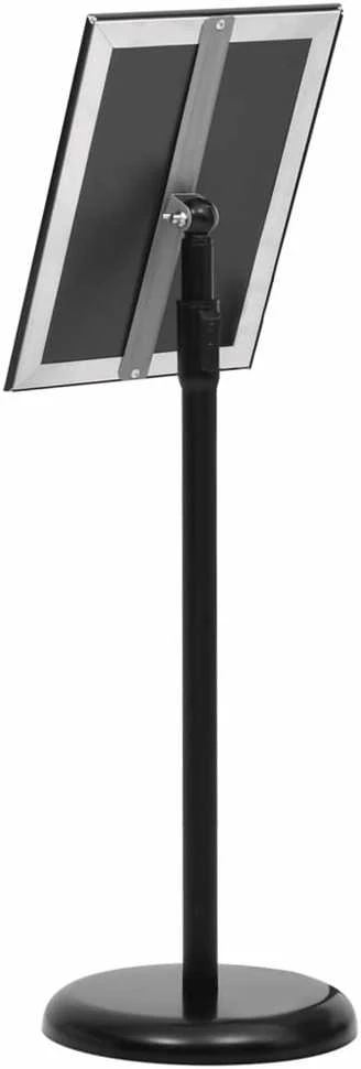 Pastatomas stovas reklamai, juodas, aliuminio lydinys, A4
