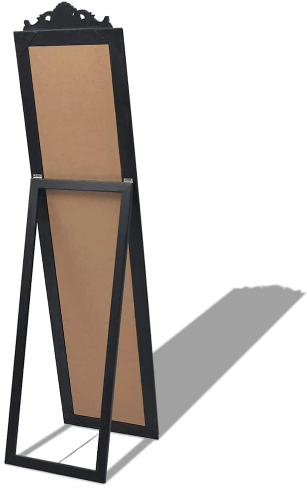 Pastatomas veidrodis, barokinio stiliaus, 160x40 cm, juodas