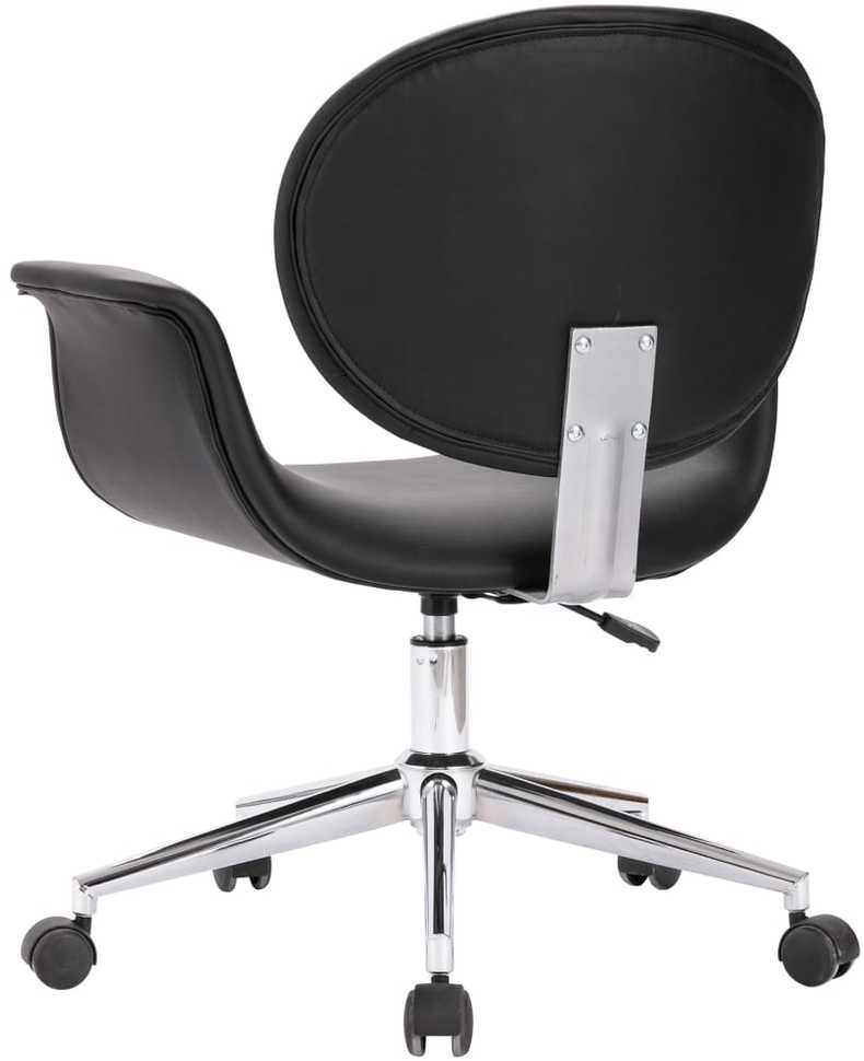 Pasukama biuro kėdė, juodos spalvos, dirbtinė oda (287391)