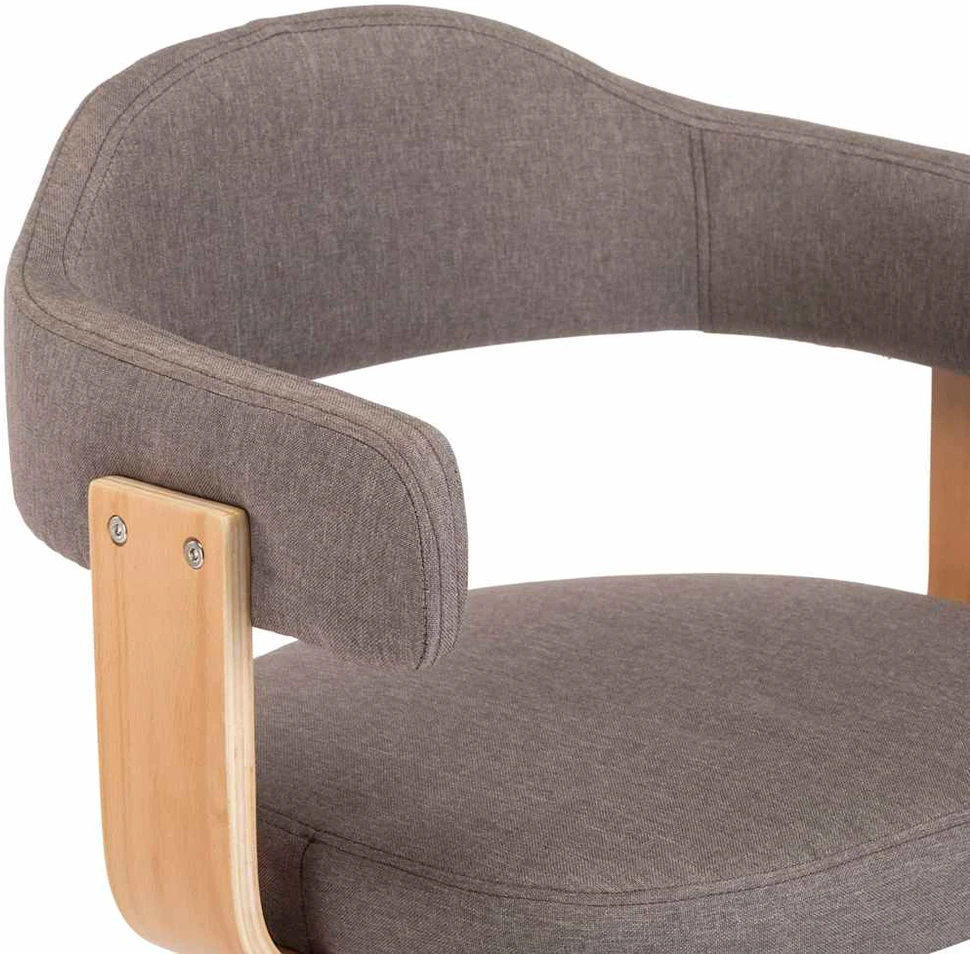 Pasukama valgomojo kėdė, taupe, lenkta mediena ir audinys
