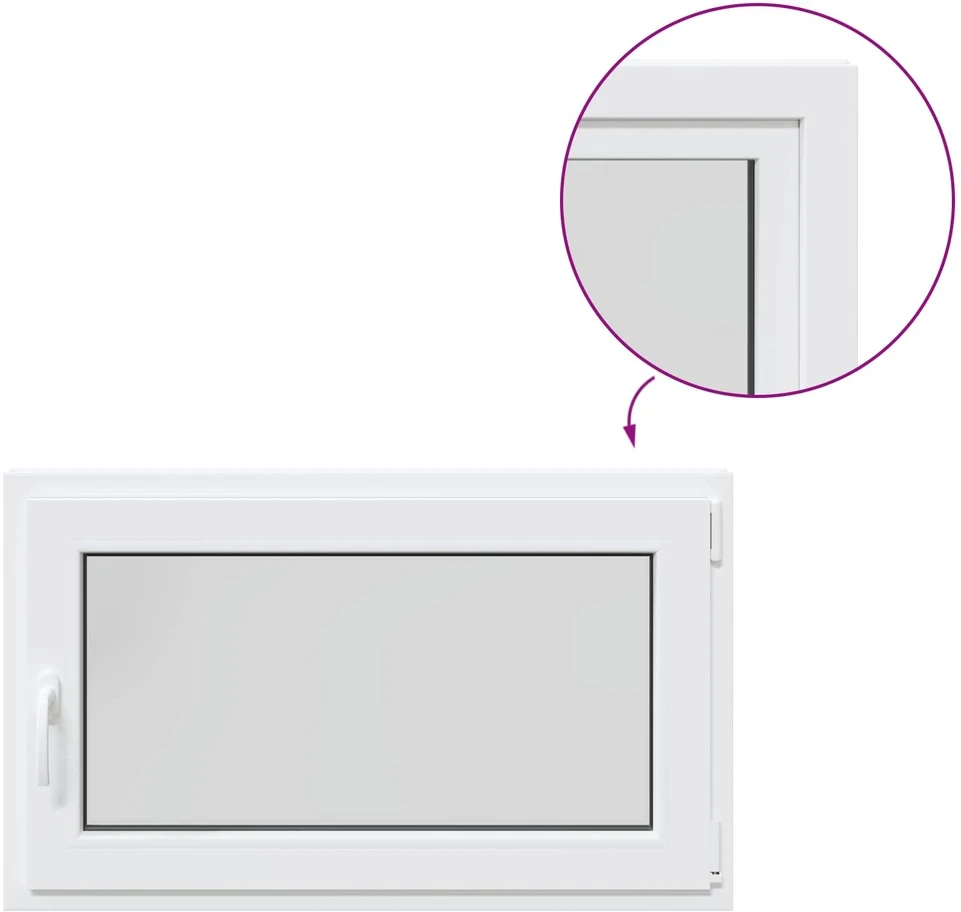 Bendras lango vidinis atspalvis baltas RISOR 100 x 60 cm