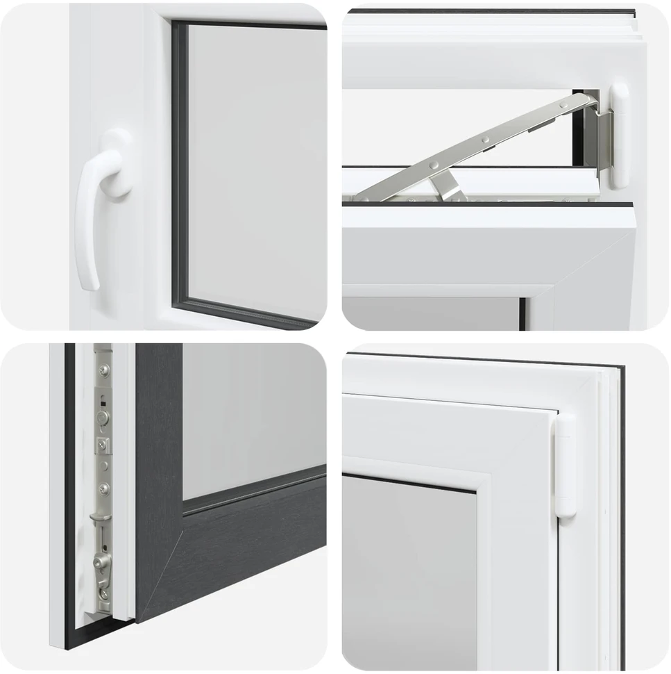 Bendras lango vidinis atspalvis baltas RISOR 60 x 60 cm