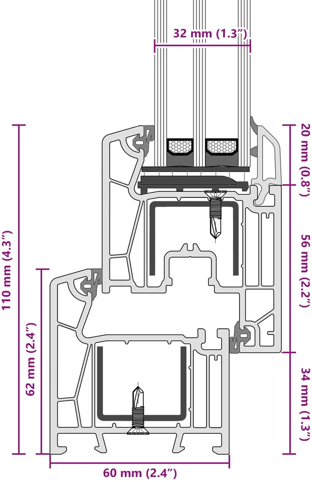 Pasukamas ir atveriamas rūsyje langas RISOR 90 x 70 cm