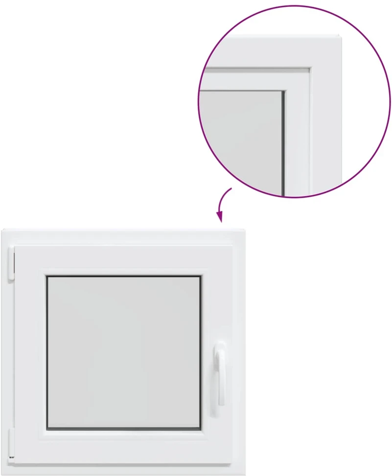 Bendras lango vidinis atspalvis baltas RISOR 60 x 60 cm