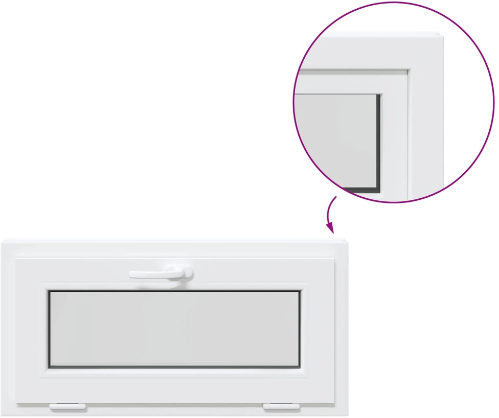 Bendras lango vidinis atspalvis baltas RISOR 85 x 40 cm