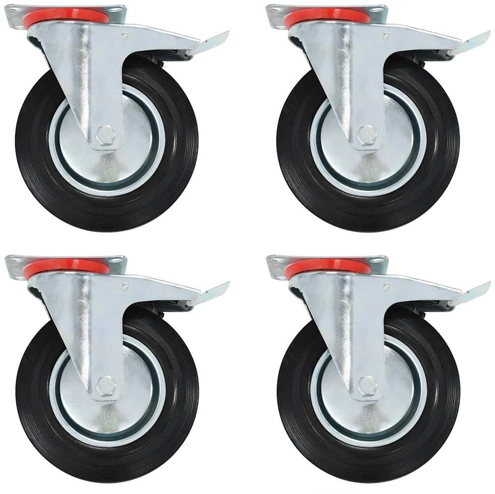 Pasukami ratukai su dvigubais stabdžiais, 4 vnt., 200 mm