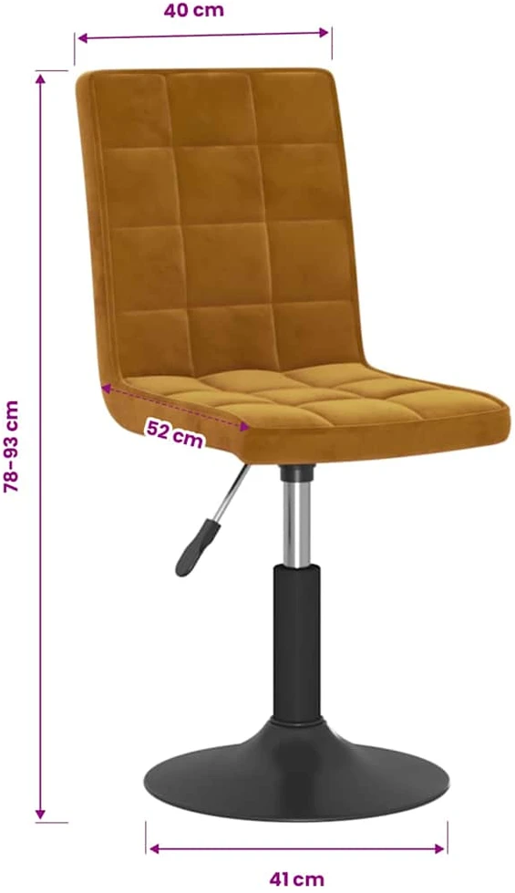 Pasukamos valgomojo kėdės, 4vnt., rudos spalvos, aksomas