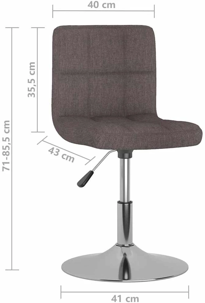 Pasukamos valgomojo kėdės, 4vnt., taupe spalvos, audinys