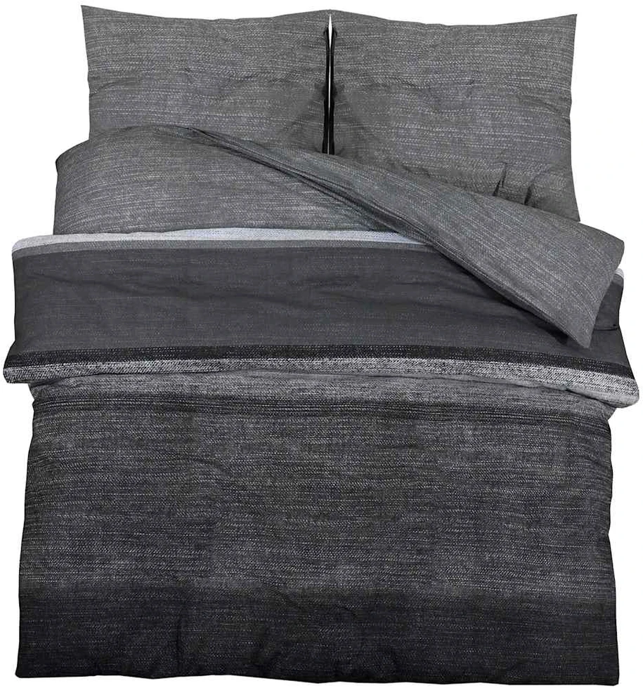 Patalynės komplektas, tamsiai pilkas, 260x220cm, medvilnė