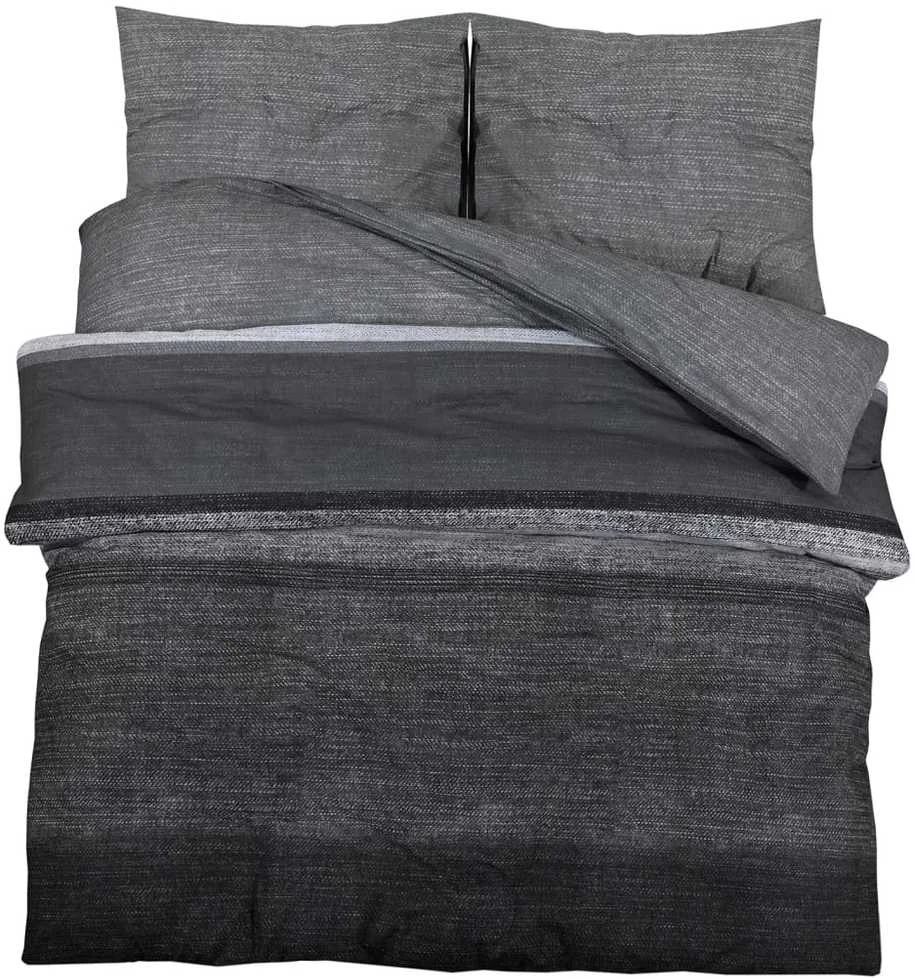 Patalynės komplektas, tamsiai pilkas, 260x220cm, medvilnė