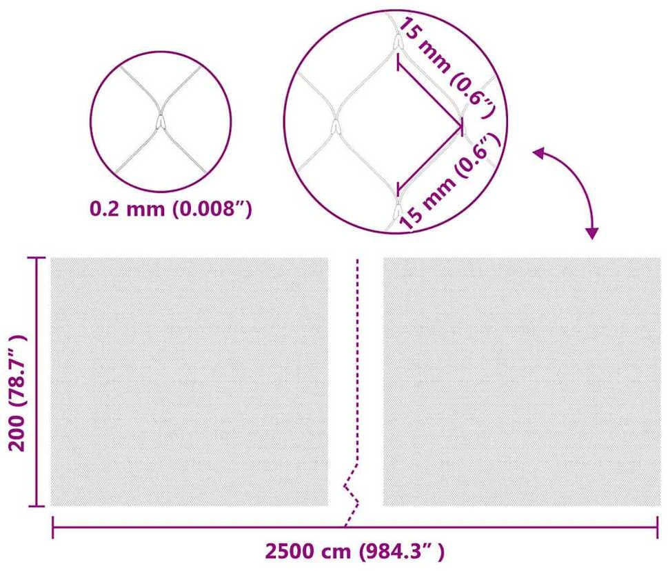Paukščių apsaugos tinklas Žalia 2 x 25 m Polietilenas