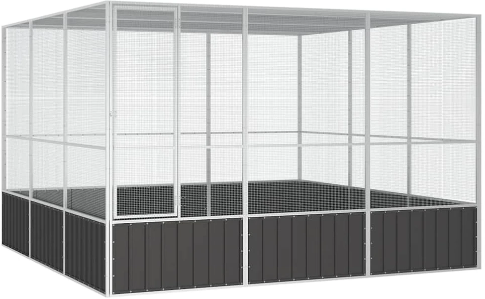 Paukščių narvas, antracito, 302,5x324,5x211,5cm, plienas
