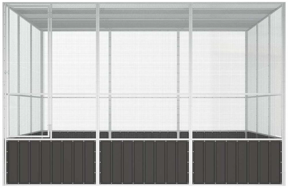 Paukščių narvas, antracito, 302,5x324,5x211,5cm, plienas