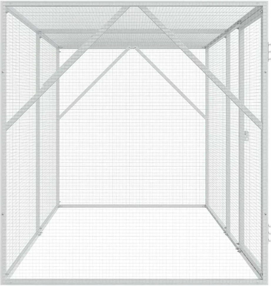 Paukščių narvas Antracitas 208 x 102 x 108 cm Cinkuota plienas