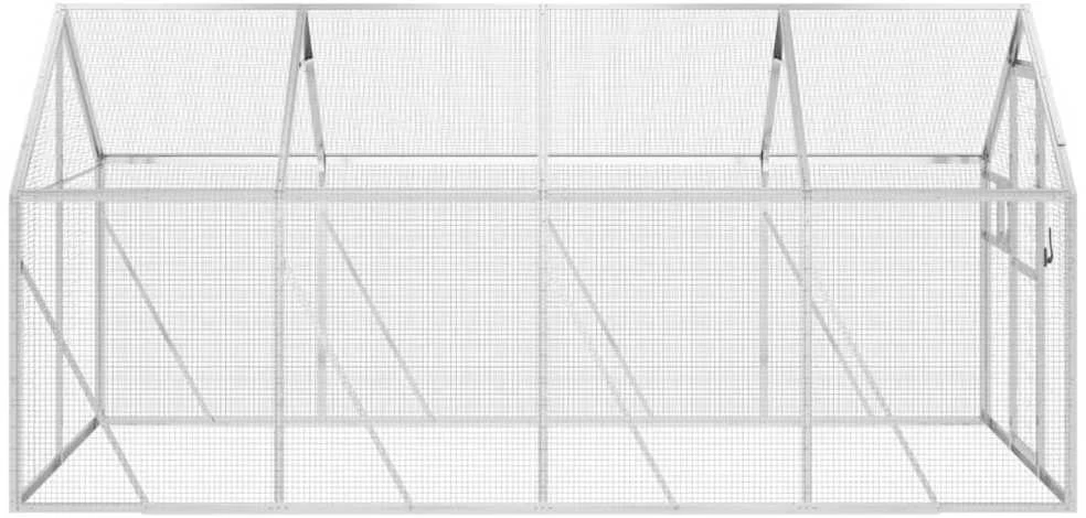 Paukštidė, sidabrinės spalvos, 1,79x4x1,85m, aliuminis