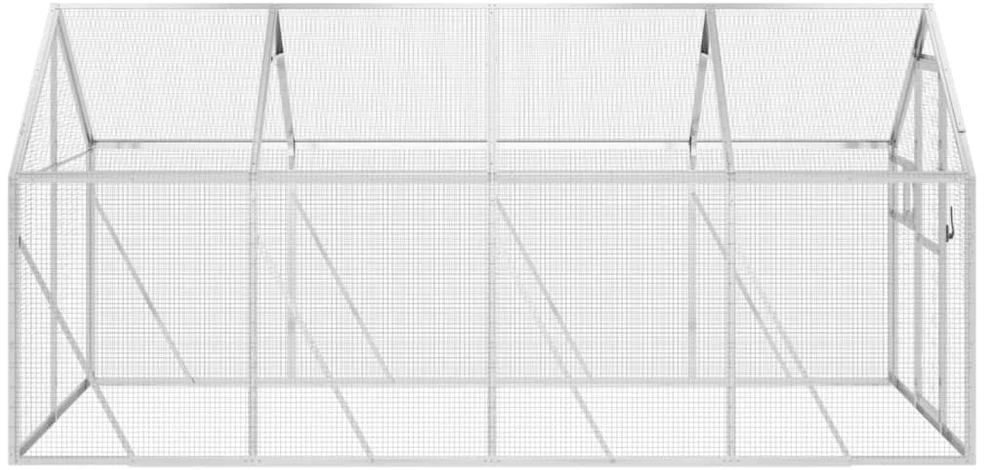 Paukštidė, sidabrinės spalvos, 1,79x4x1,85m, aliuminis
