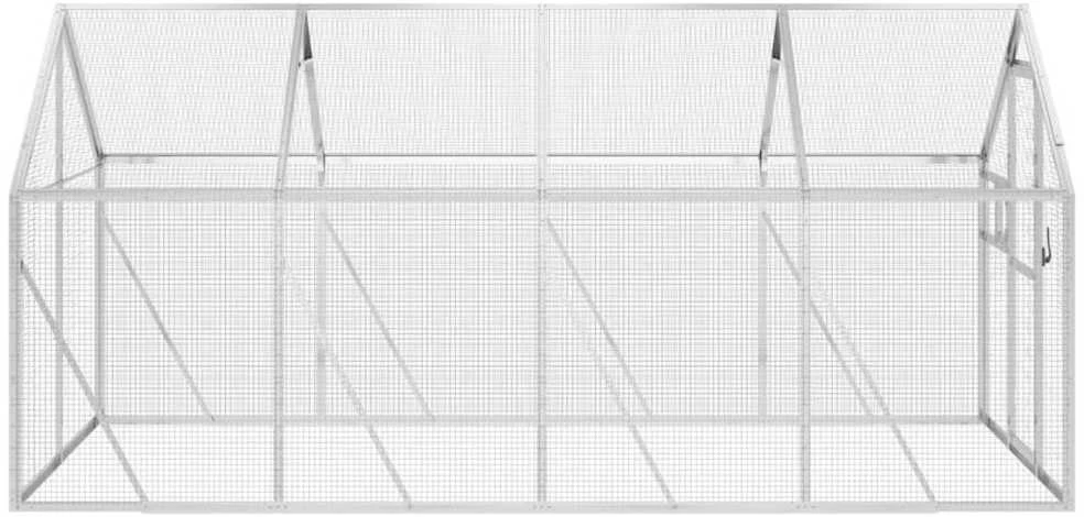 Paukštidė, sidabrinės spalvos, 1,79x4x1,85m, aliuminis