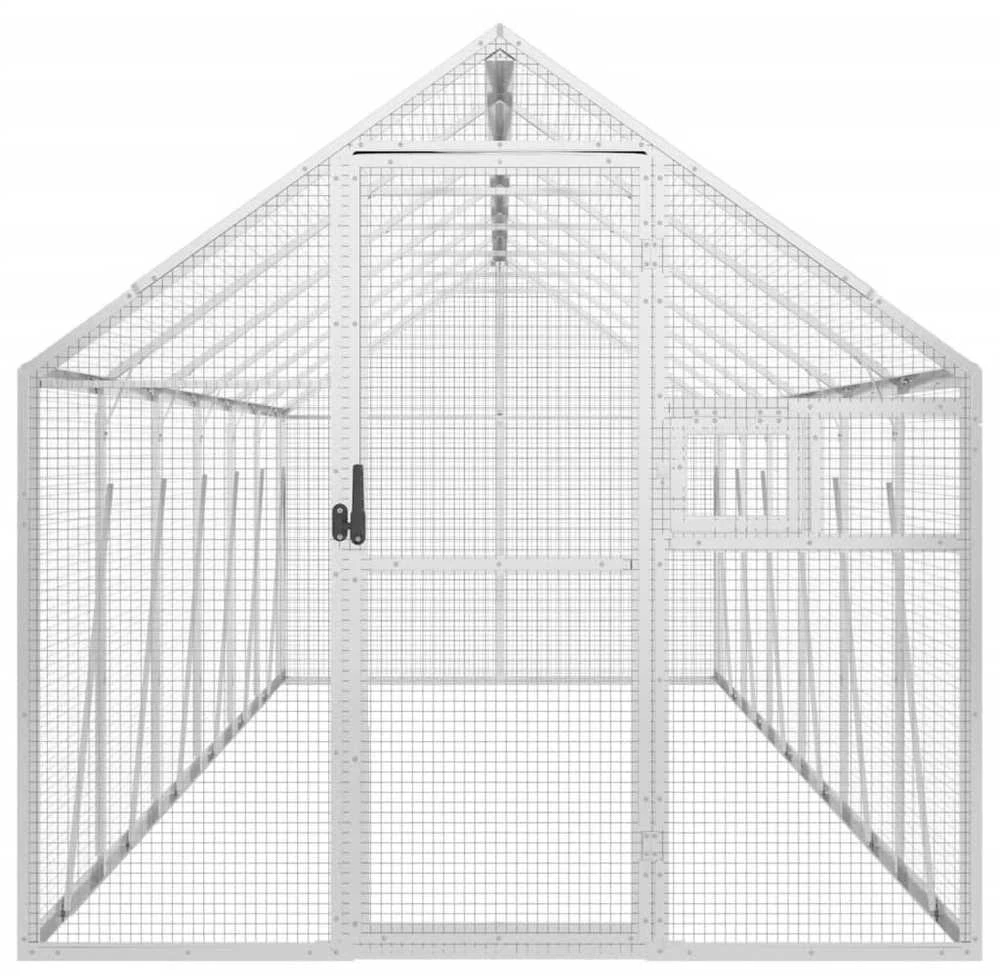 Paukštidė, sidabrinės spalvos, 1,79x6x1,85m, aliuminis