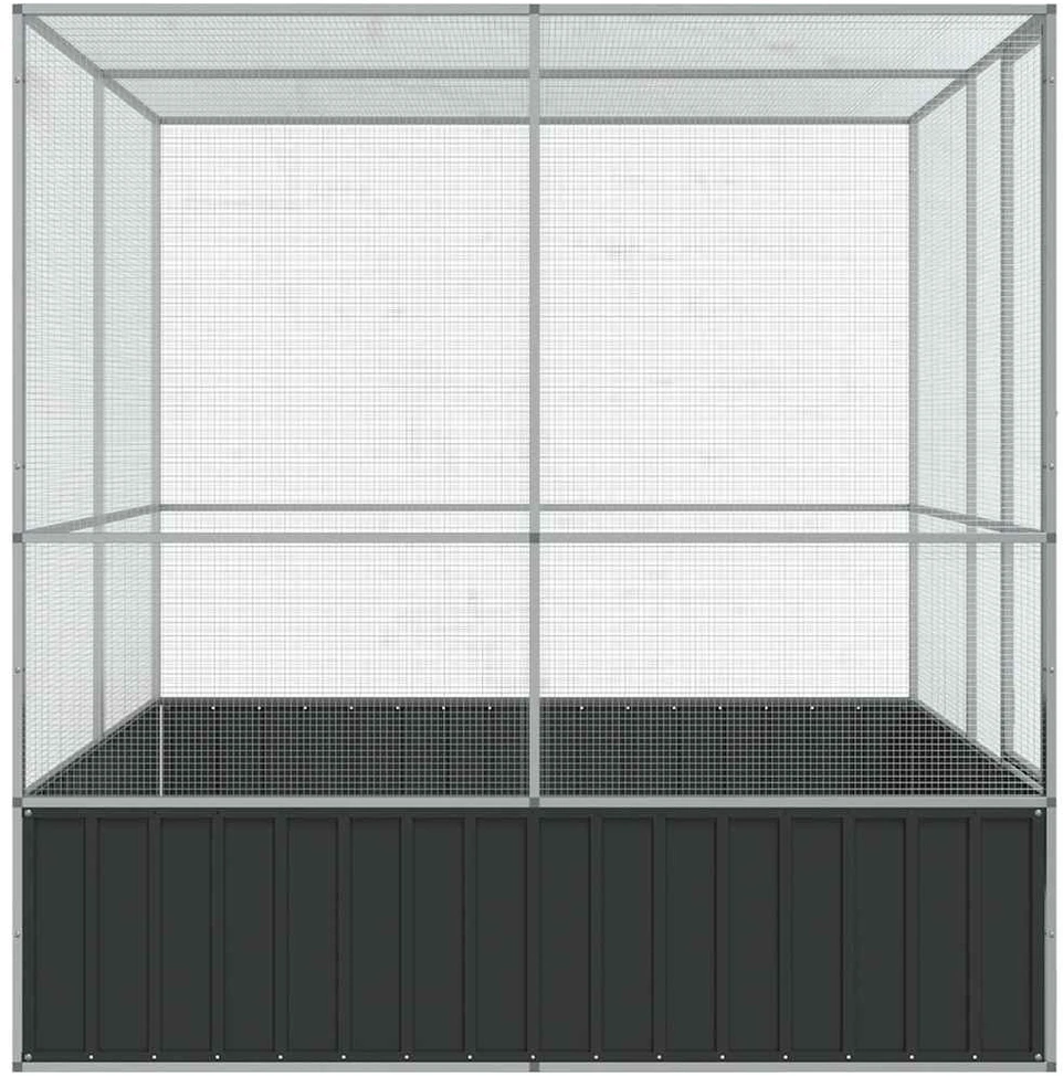 Paukštidė, sidabrinės spalvos, 211x207x212cm, plienas
