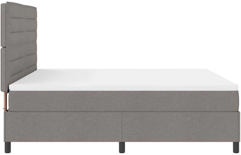 Kiemas lova su čiužiniu su LED Taupe 180 x 200 cm audinys