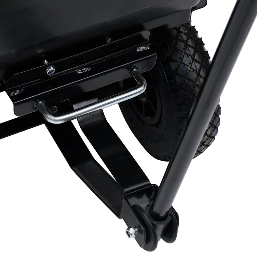 Paverčiamas rankinis sodo vežimėlis, juodos spalvos, 300kg, 75l