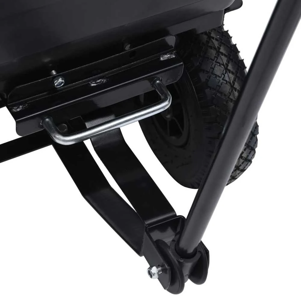 Paverčiamas rankinis sodo vežimėlis, juodos spalvos, 300kg, 75l