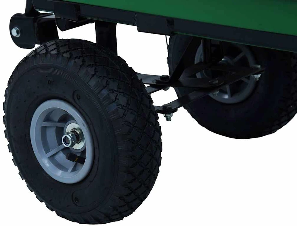 Paverčiamas rankinis sodo vežimėlis, žalios spalvos, 300kg, 75l