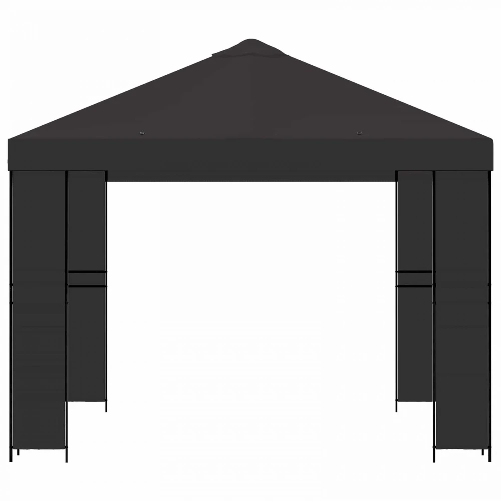 Pavėsinė 3 x 3 m Antracito Poliesteris ir plienas 190 gsm