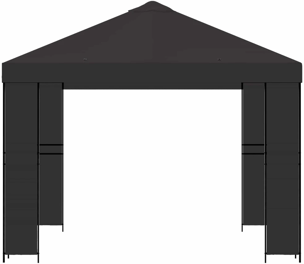Pavėsinė 3 x 3 m Antracito Poliesteris ir plienas 190 gsm