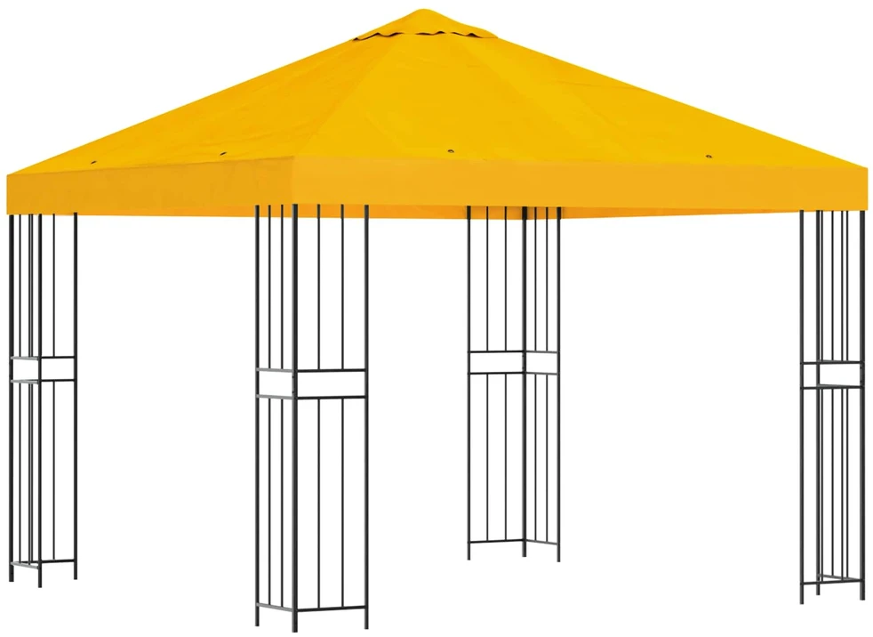 Pavėsinė 3 x 3 m Geltona Poliesteris ir plienas 190 gsm