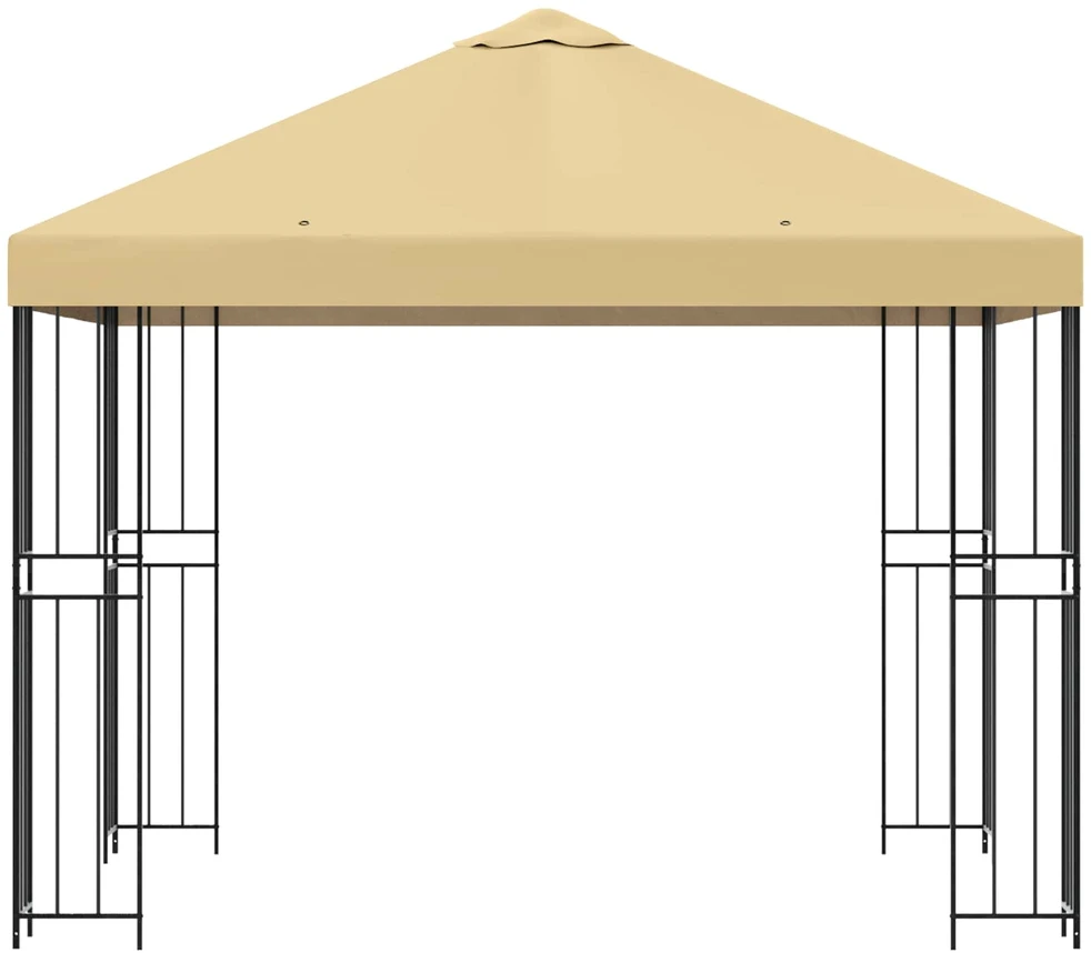 Pavėsinė 3 x 3 m Kreminė Poliesteris ir plienas 190 gsm