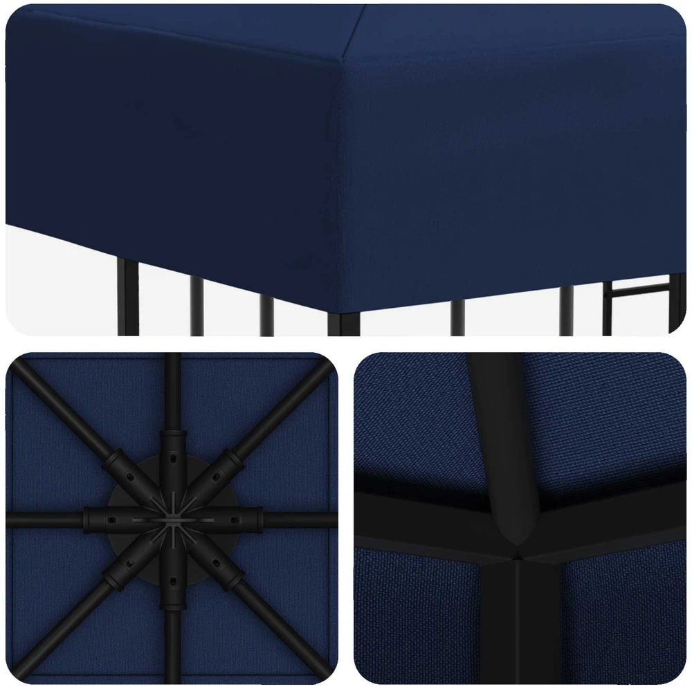Pavėsinė 3 x 3 m Mėlyna Poliesteris ir plienas 190 gsm