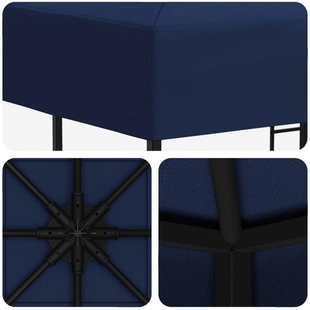 Pavėsinė 3 x 3 m Mėlyna Poliesteris ir plienas 190 gsm